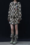 YANYAN KNITS 24 Autumn and Winter Fireworks Mini Skirt YYK-YYW24-1181-ZONGYANMAI Brown/Oatmeal